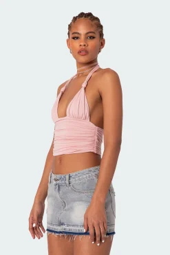 Lillie Knotted Halter Top