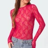 Lina Sheer Textured Bodysuit