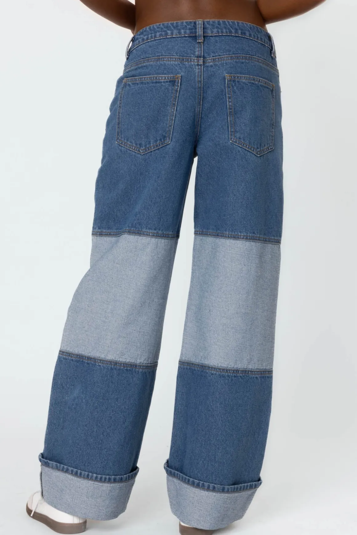 Lindsey Two Tone Cuffed Jeans