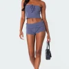 Lizzy Foldover Waffle Shorts