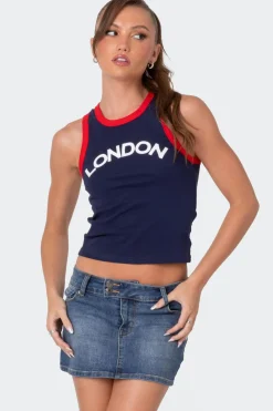 London Girl Contrast Tank Top