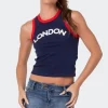 London Girl Contrast Tank Top