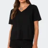 Loose Fit V Neck T Shirt