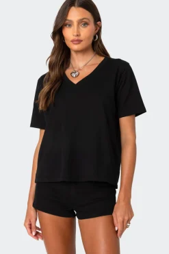 Loose Fit V Neck T Shirt