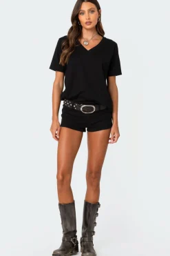 Loose Fit V Neck T Shirt
