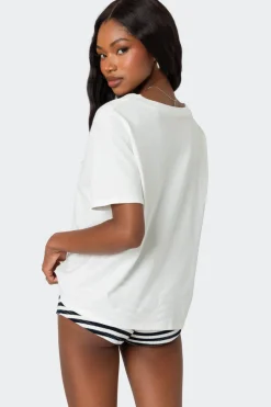 Loose Fit V Neck T Shirt
