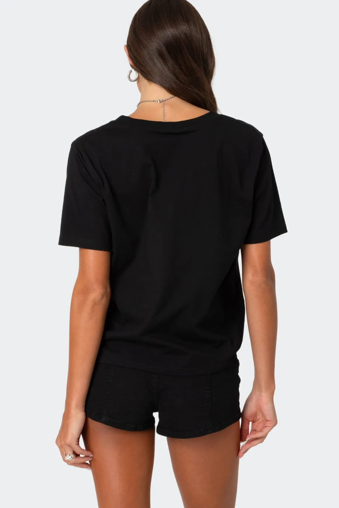 Loose Fit V Neck T Shirt