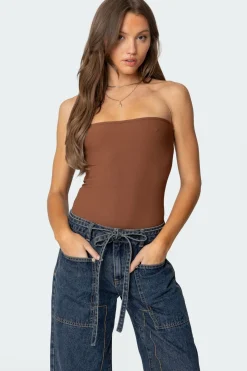 Loren Strapless Ribbed Bodysuit