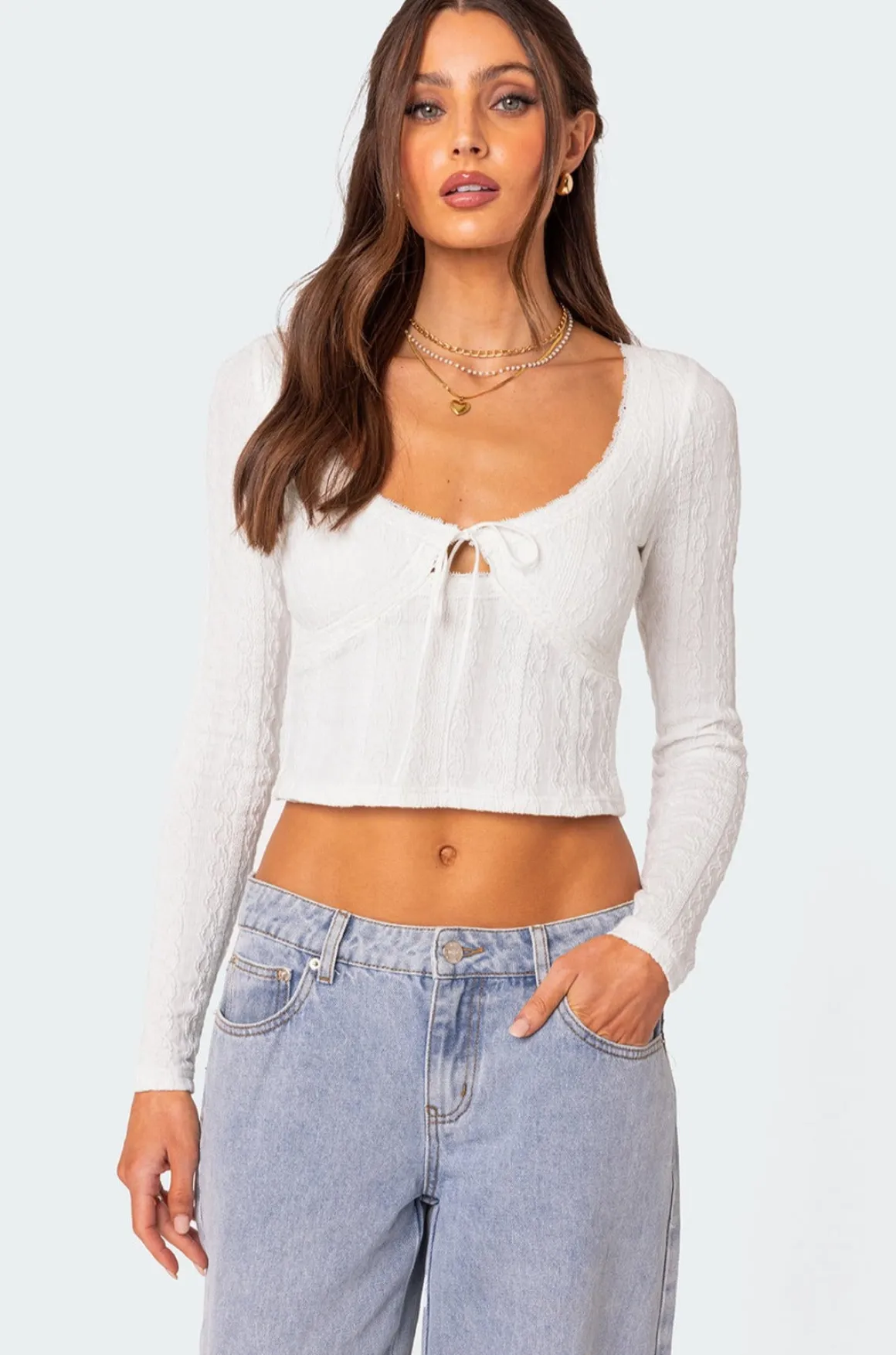 Lorey Lacey Knit Top