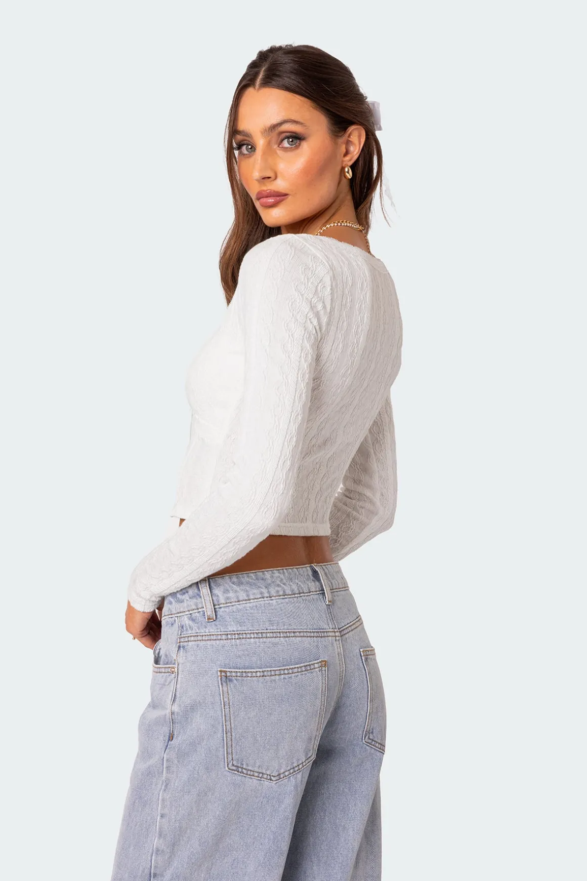 Lorey Lacey Knit Top