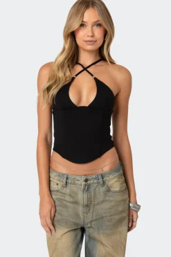 Lou Crossover Beaded Corset