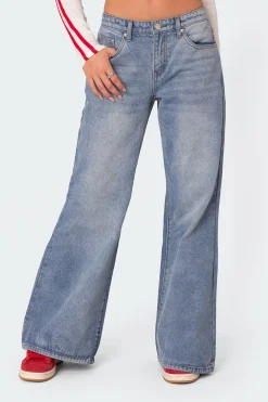 Low Rise Wide Leg Jeans