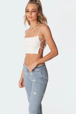 Lu Knitted Open-Back Top
