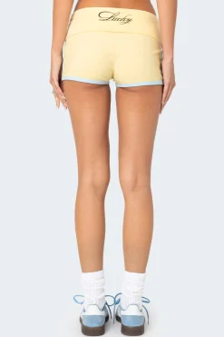 Lucky Contrast Fold Over Shorts