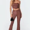 Luna Faux Leather Flare Jeans