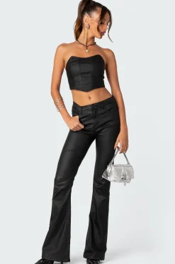 Luna Faux Leather Stretch Corset