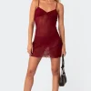 Madame Sheer Lace Mini Dress
