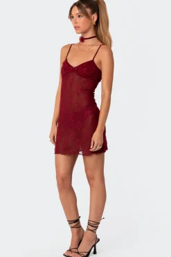 Madame Sheer Lace Mini Dress