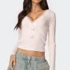 Madeline Lace Trim Ribbed Top