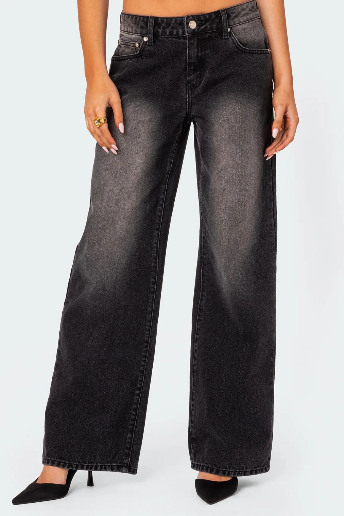 Magda Low Rise Acid Wash Jeans