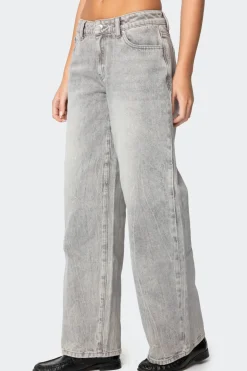 Magda Low Rise Acid Wash Jeans