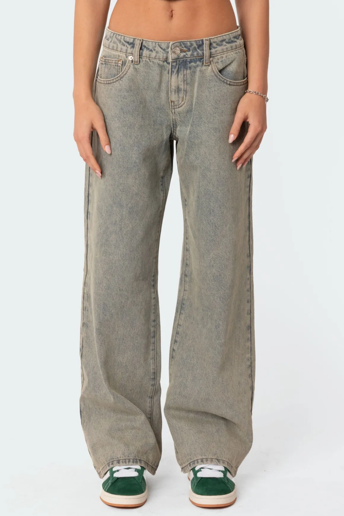Magda Low Rise Acid Wash Jeans