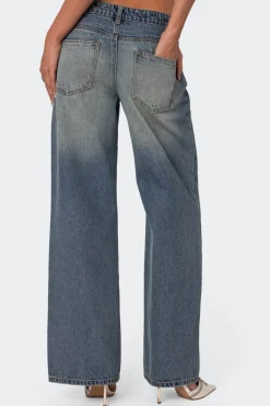 Magda Low Rise Acid Wash Jeans