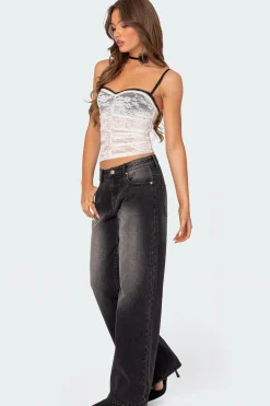 Magda Low Rise Acid Wash Jeans