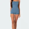 Mandi Lace Trim Romper