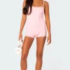 Mandi Lace Trim Romper