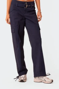 Manuel Low Rise Belted Cargo Pants