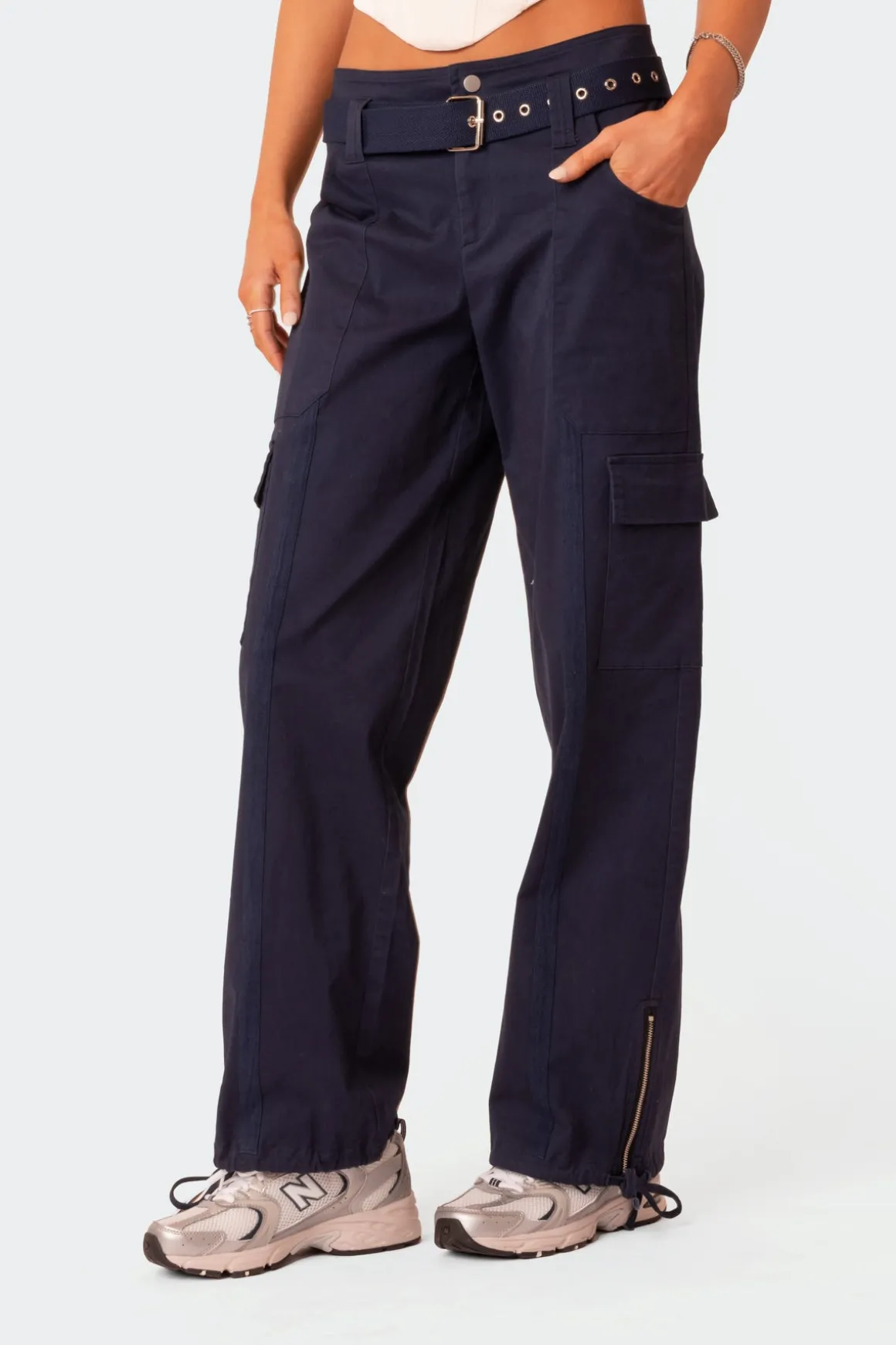 Manuel Low Rise Belted Cargo Pants