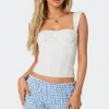 Marcella Wide Strap Mesh Corset