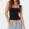 Marcella Wide Strap Mesh Corset