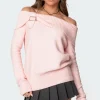 Marilyn Buckled Off Shoulder Sweater