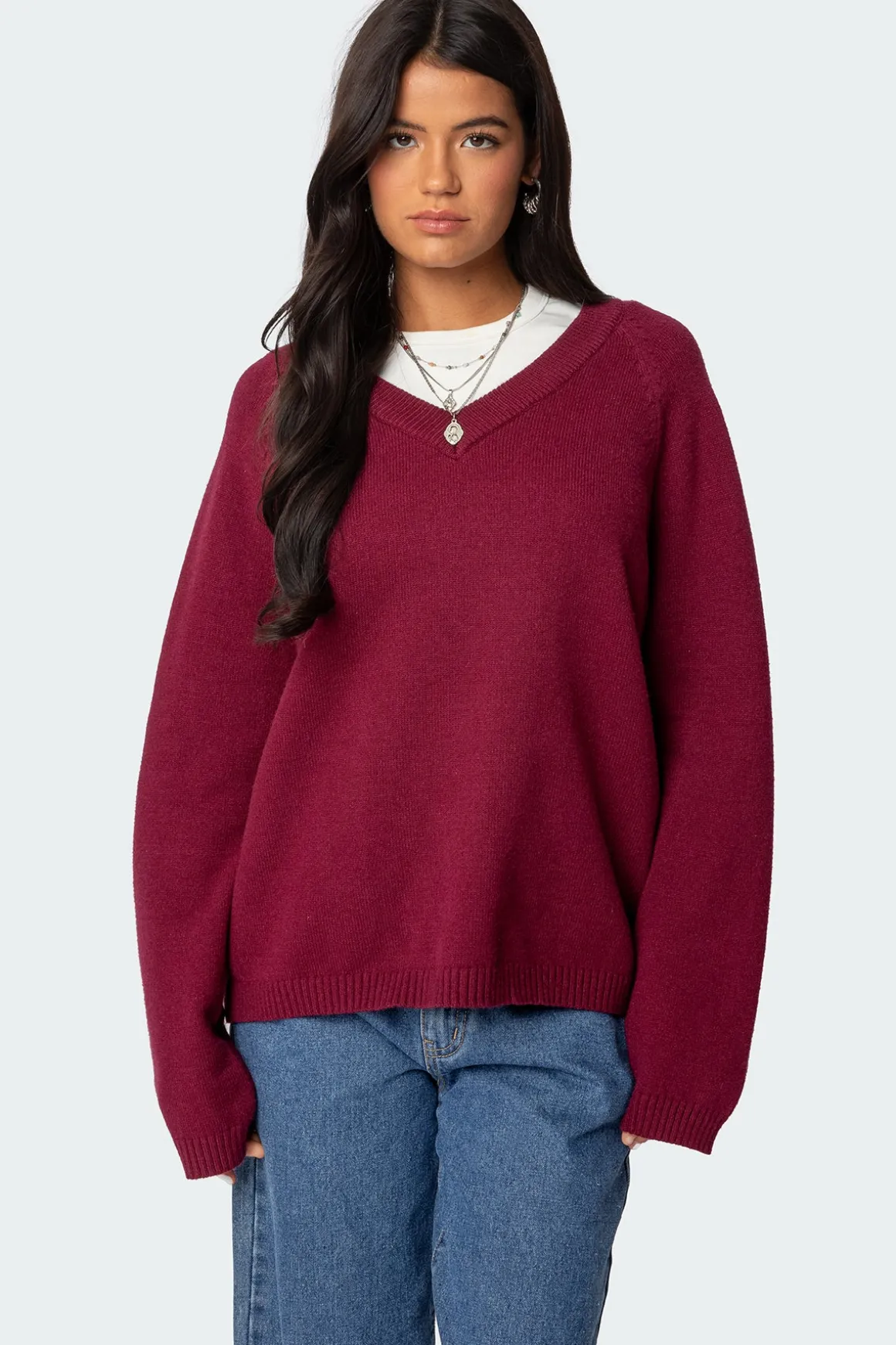 Martha Oversized V Neck Sweater