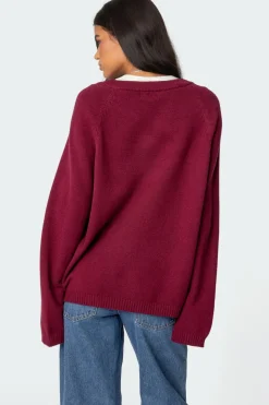 Martha Oversized V Neck Sweater