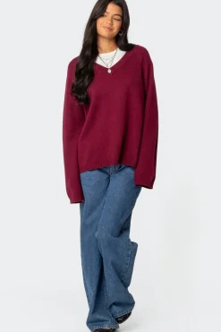 Martha Oversized V Neck Sweater