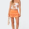Martina Ruffle Terry Mini Skirt