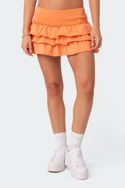 Martina Ruffle Terry Mini Skirt