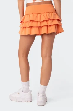 Martina Ruffle Terry Mini Skirt