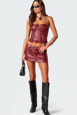 Maya Faux Leather Mini Skirt