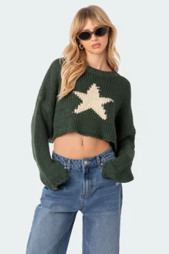 Mega Star Cropped Sweater