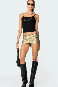Melodi Faux Leather Micro Shorts
