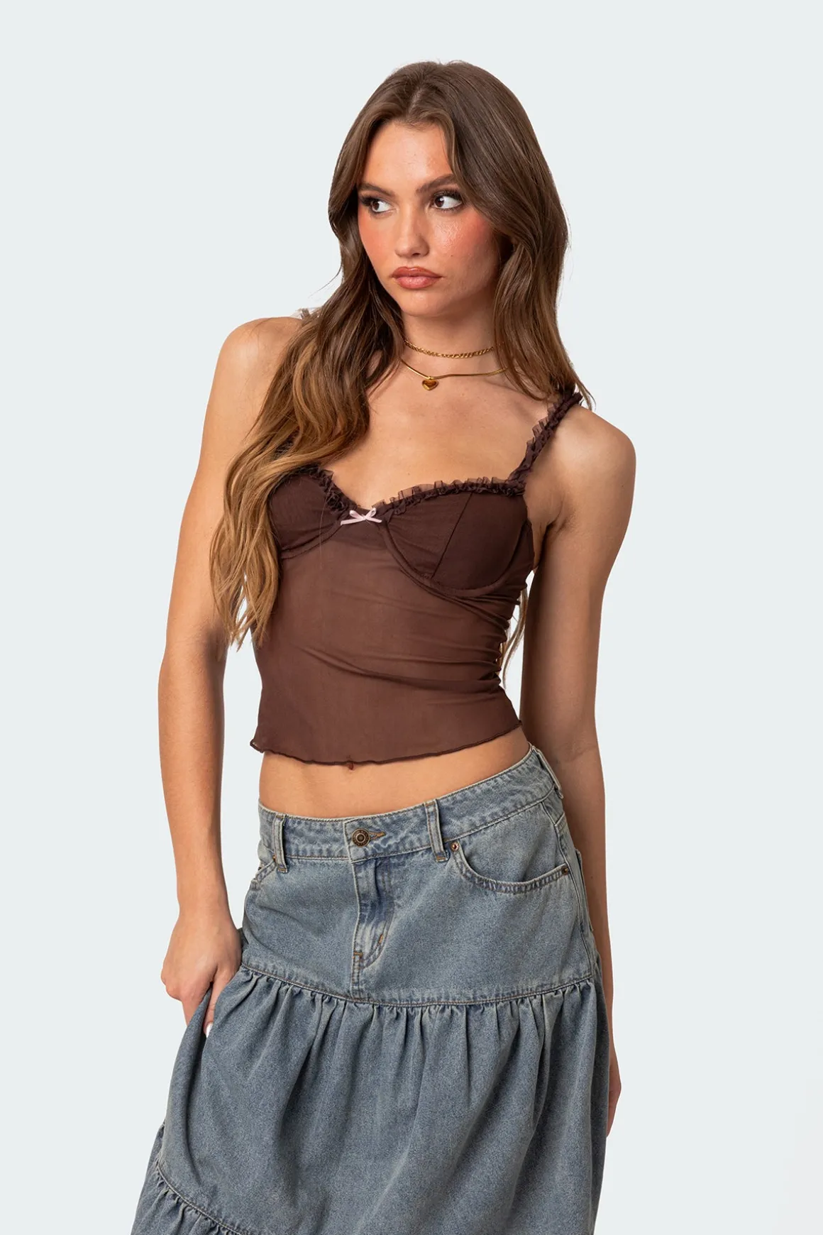 Mercy Sheer Mesh Bra Top