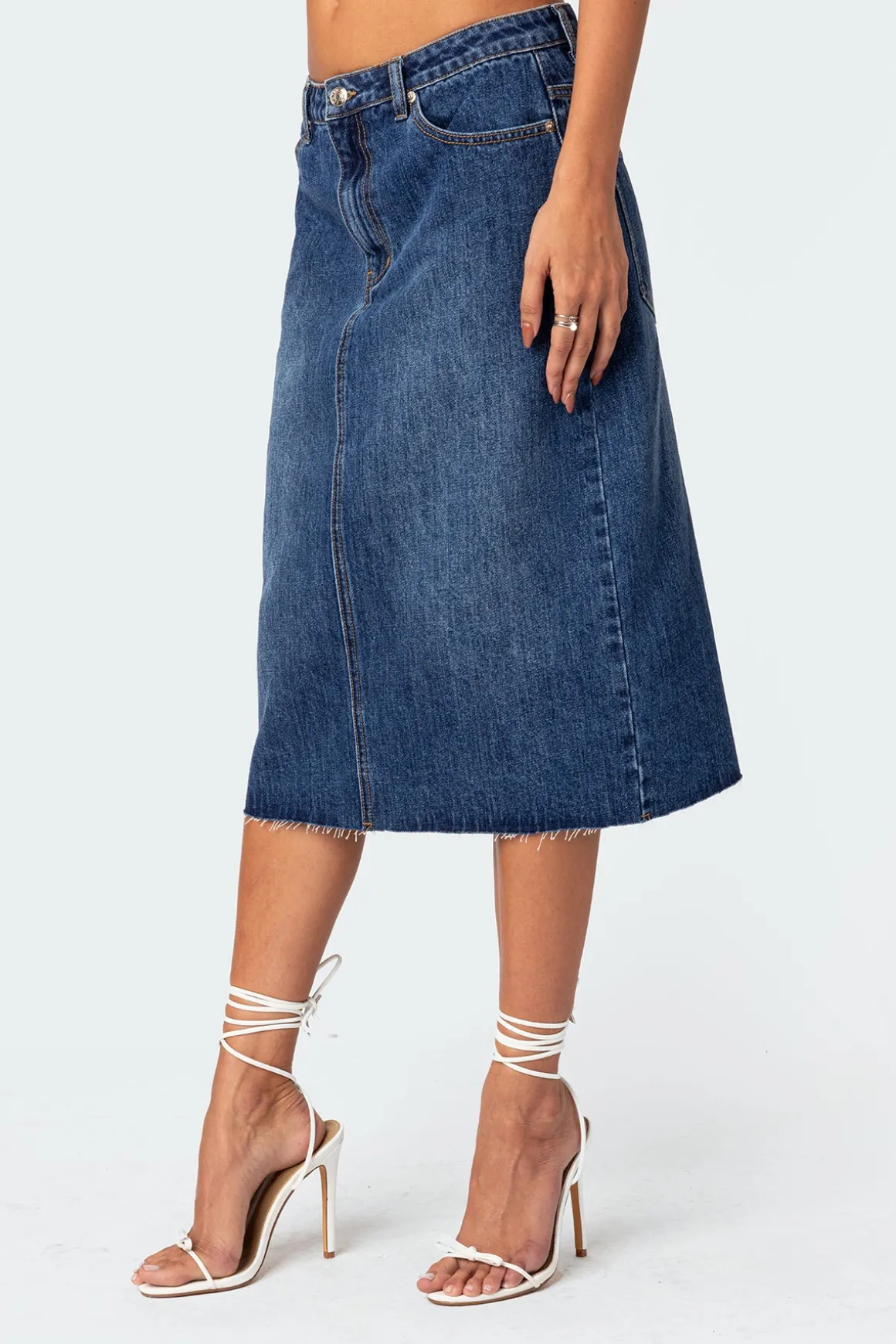 Mirah Denim Midi Skirt