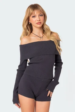 Miriam Fold Over Knit Top