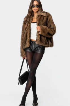 Mob Wife Faux Fur Jacket