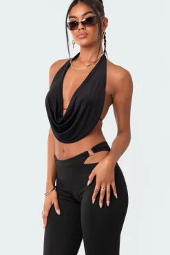 Monique Cropped Open-Back Top