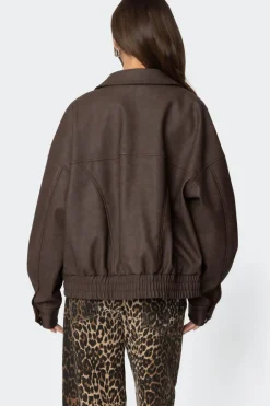 Mori Oversized Faux Leather Jacket